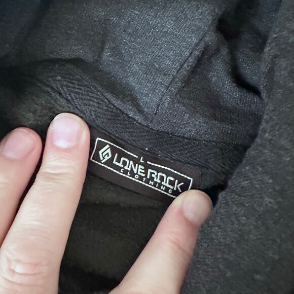 Lone Rock Clothing Banff Youth Hoodie - Gray, Large - Picture 3 of 3